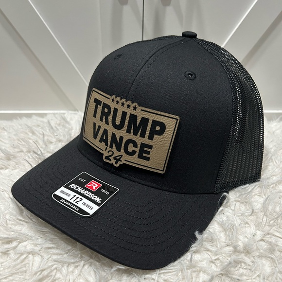 TRUMP VANCE 2024 Laser Engraved Richardson 112 trucker hat. - Picture 2 of 2